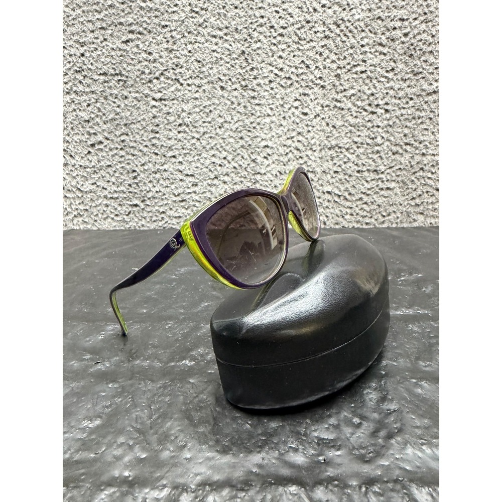 Alexander McQueen AMQ 4147/S Cat Eye Sunglasses EM0J8 Purple Green 61-15 130